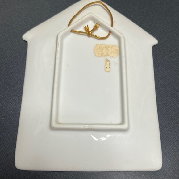 VTG Old Irish Blessing Ceramic Wall Hanging Cottage Scene Plaque Art 4.4"x6.5" - Picture 5 of 11